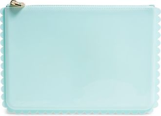 Stoney Clover Lane Jelly Scalloped Flat Pouch in Sky at Nordstrom