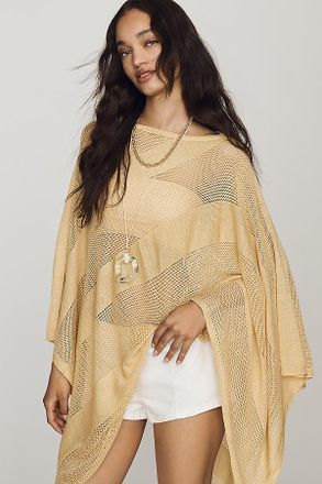 Do Everything in Love Open-Knit Poncho