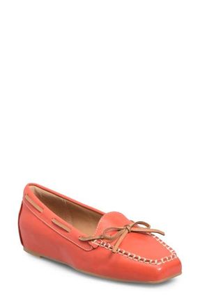 S&ouml;fft Pam Boat Shoe Loafer in Red Coral at Nordstrom, Size 6.5