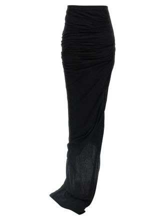 Rick Owens Womens Black Cotton Mini Skirt