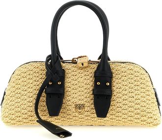 Pinko Escape Bag Horizontal - Dames - Handtassen - Beige - ONE Size - Katoen - Tassen