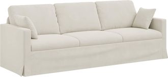 vidaXL Sof&aacute; Crema 228 X 78 X 80 Cm Terciopelo Vidaxl