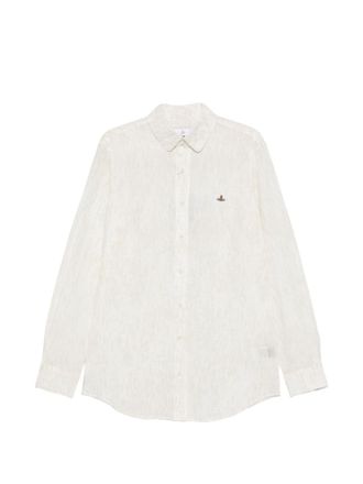 Vivienne Westwood White Tonal Pattern Button-Up Shirt