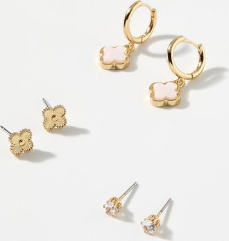 Simons Womens Clover earrings Set of 3