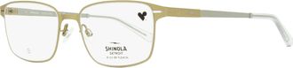 Shinola Mens Flexon Rectangular Eyeglasses SH31002 719 Satin Gold 52mm