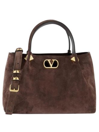 Valentino Garavani Brown VLogo Small Tote