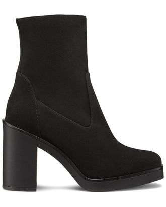 Stuart Weitzman Bethenny 80 Suede Zip Bootie