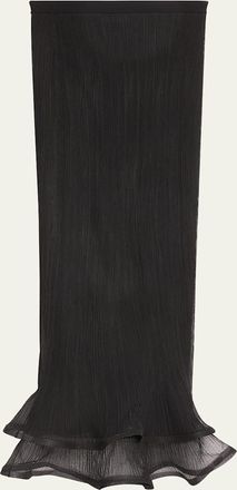 SIMKHAI Kelso Ruffled Plisse Maxi Skirt