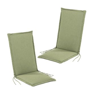 ED&Egrave;N JARD&Iacute; Pack 2 cojines para silla jard&iacute;n repelente al agua verde