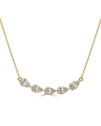 Sabrina Designs 14K 0.30 Ct. Tw. Diamond Bar Necklace