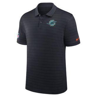 Nike Miami Dolphins Rivalries Collection Sideline Victory Striped Nike Mens Dri-FIT NFL Polo in Blue | 03BG07VL9P-5U0