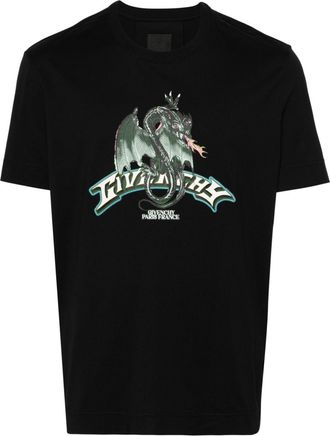 Givenchy Dragon-print cotton T-shirt - men - Cotton - 3XL - Black