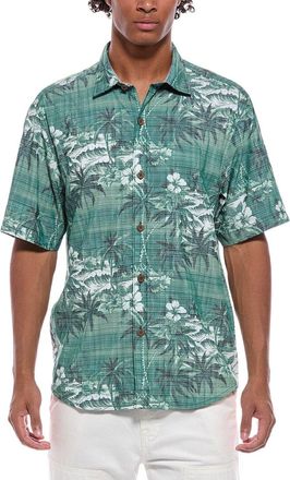 Tommy Bahama Sport Coconut Palmetta Islandzone Camp Shirt