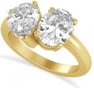 Allurez Oval/Pear Diamond Toi et Moi Ring 14k Yellow Gold (4.50ct)