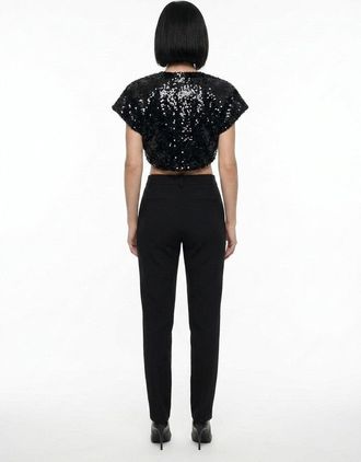 Dolce & Gabbana Sequin-Embellished Blazer - Black