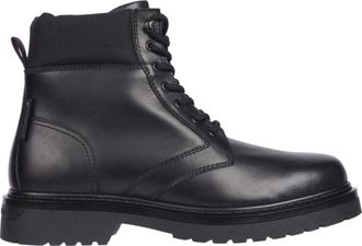 Tommy Jeans Zwarte Veterschoenen voor Heren - Heren - Veterlaarzen - Zwart - 44 EU - Schoenen