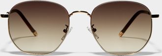 Simons Womens Renne rounded metallic sunglasses