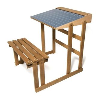Les Tendances Les Tendances - Jeujura Escritorio Para Estudiantes De Madera - Acabado Roble Altura 60 Cm