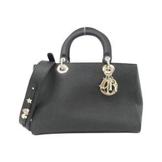 Dior Pre-owned Lady D-Sire Leren Tas - Dames - Pre-owned - Zwart - Maat: ONE Size Leer