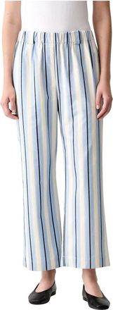 Stine Goya Wijde broek - Dames - Wijde Broeken - Blauw - XS - Katoen - Broeken