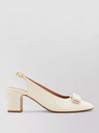 Ferragamo slingback vara pumps block heel bow
