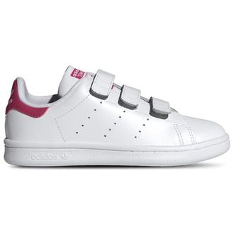 adidas Boys adidas Originals Stan Smith - Preschool Tennis Shoes White/Bold Pink/White Size 10.5