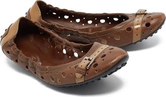 Tod's Pre-owned leather ballet flats - Brown