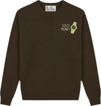 MC2 Saint Barth Su&eacute;ter Heron Light Embry Gold Money - Knitwear - Hombre - Marr&oacute;n - XL