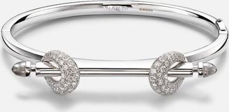 Ananya Orecchini Chakra Icon in oro bianco 18kt con diamanti e quarzo