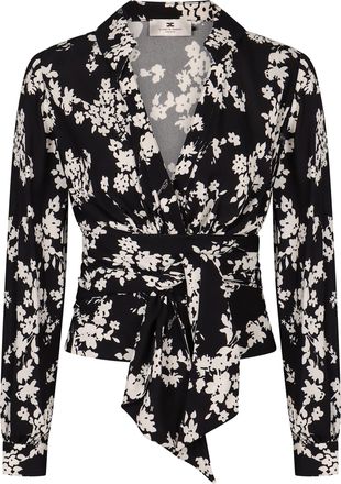 Elisabetta Franchi Printed Georgette Blouse