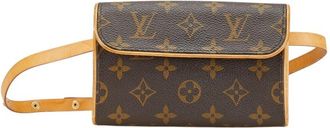 Louis Vuitton Brown Pvc Leather Pochette Sling Bag (Pre-Owned)