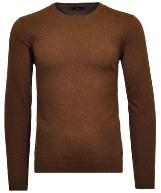 Ragman Rundhalspullover RAGMAN, Herren, Gr. 56, braun (braun, 863), 95% Baumwolle 5% Cashmere, Rundhals, Pullover Rundhalspullover