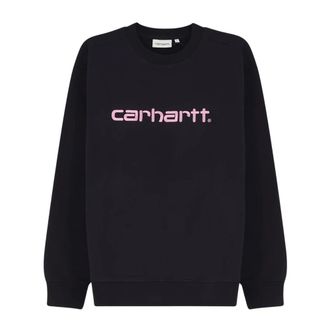 Carhartt Work in Progress Crew Sweatshirt - Dames - Sweatshirts - Zwart - XS - Katoen - Hoodies & sweatvesten