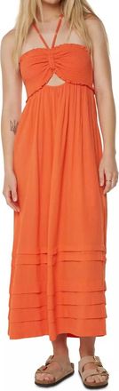 Roxy Saltwater Sweetness Maxi Dress In Orange