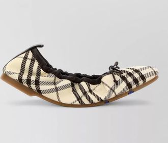 Burberry embroidered fabric ballerina shoes