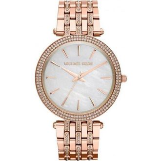 Michael Kors MK3220 Darci Mother of Pearl Dial Crystal WoMens Watch - Rose Gold Stainless Steel - One Size
