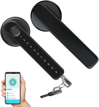 OEM Cerradura Inteligente De Puerta Con Huella Dactilar Y Manija Con Teclado, Adecuada Para Casa, Apartamento, Oficina, Puerta Principal, Dormitorio, Cerr