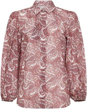 Max Mara Periodi Shirt - Dames - Overhemden - Veelkleurig - XS - Katoen - Overhemden