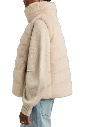 Herno Padded High-Neck Vest - Beige