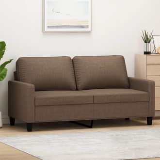 vidaXL Sof&aacute; De 2 Plazas De Tela Marr&oacute;n 140 Cm Vidaxl