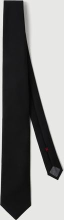 Brunello Cucinelli Virgin wool tie in Black at Nordstrom
