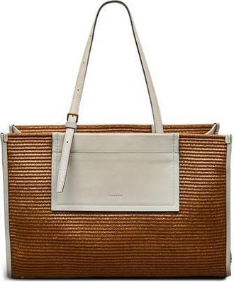 Radley London The Large Burlington Raffia Tote in Saddle at Nordstrom Rack