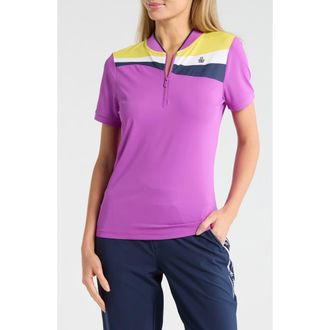 Original Penguin Colorblock Polo in Purple Cactus Flower at Nordstrom Rack, Size X-Small