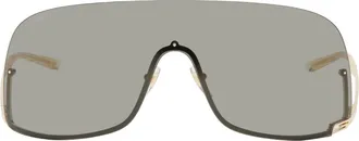 サングラス GUCCI Gucci - GG1853S - 002 silver silver smoke Gucci GG1853S 002 Geometric Sunglasses Silver - eye-oo.com