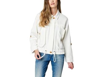Blank NYC Linen Utility Jacket in Great Catch Womens Clothing Great Catch : SM, Cotton/Linen