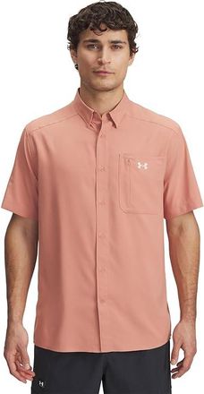 Under Armour Drift Tide 2.0 Short Sleeve Mens Clothing Canyon Pink/Stone : MD, Polyester/Mesh