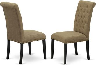 East West Furniture Dining Chair Black, BRP1T17