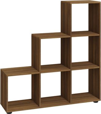 vidaXL Vidaxl - Estanter&iacute;a Forma De Escalera Madera Contrachapada Roble Marr&oacute;n