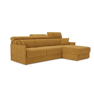 Divani.Store Sof&aacute; esquinero convertible impermeable 232 cm izquierdo amarillo