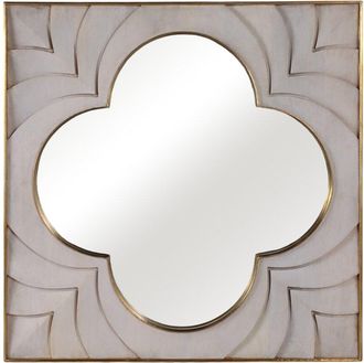 Sagebrook Home 35In Havasu Wood & Brass Wall Mirror